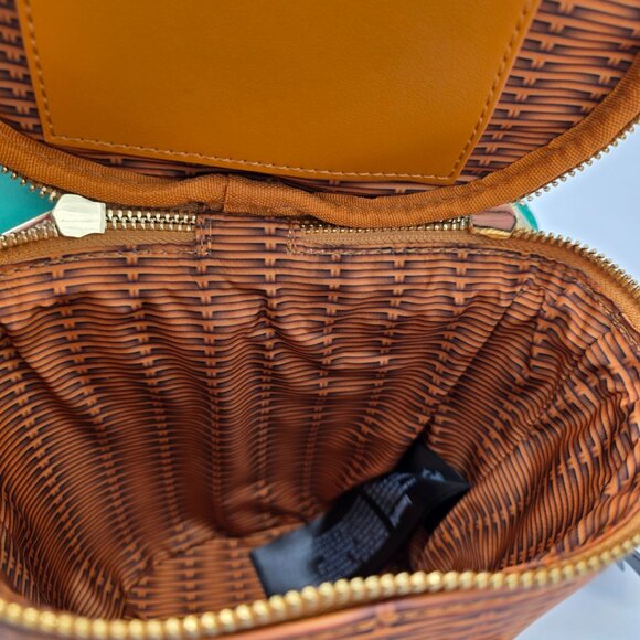 Loungefly Floral Butterfly Wicker Basket Crossbody Bag Roses NWT - Picture 7 of 7